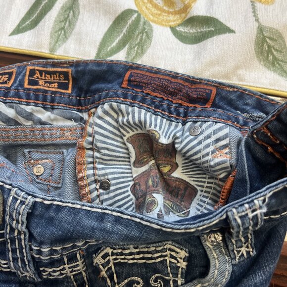 Rock Revival Jeans Womens 26 Alanis Bootcut Stonewash Rhinestone Embellished - Picture 12 of 13